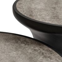 Table D'appoint Trompette , Basse, en Travertin Argent