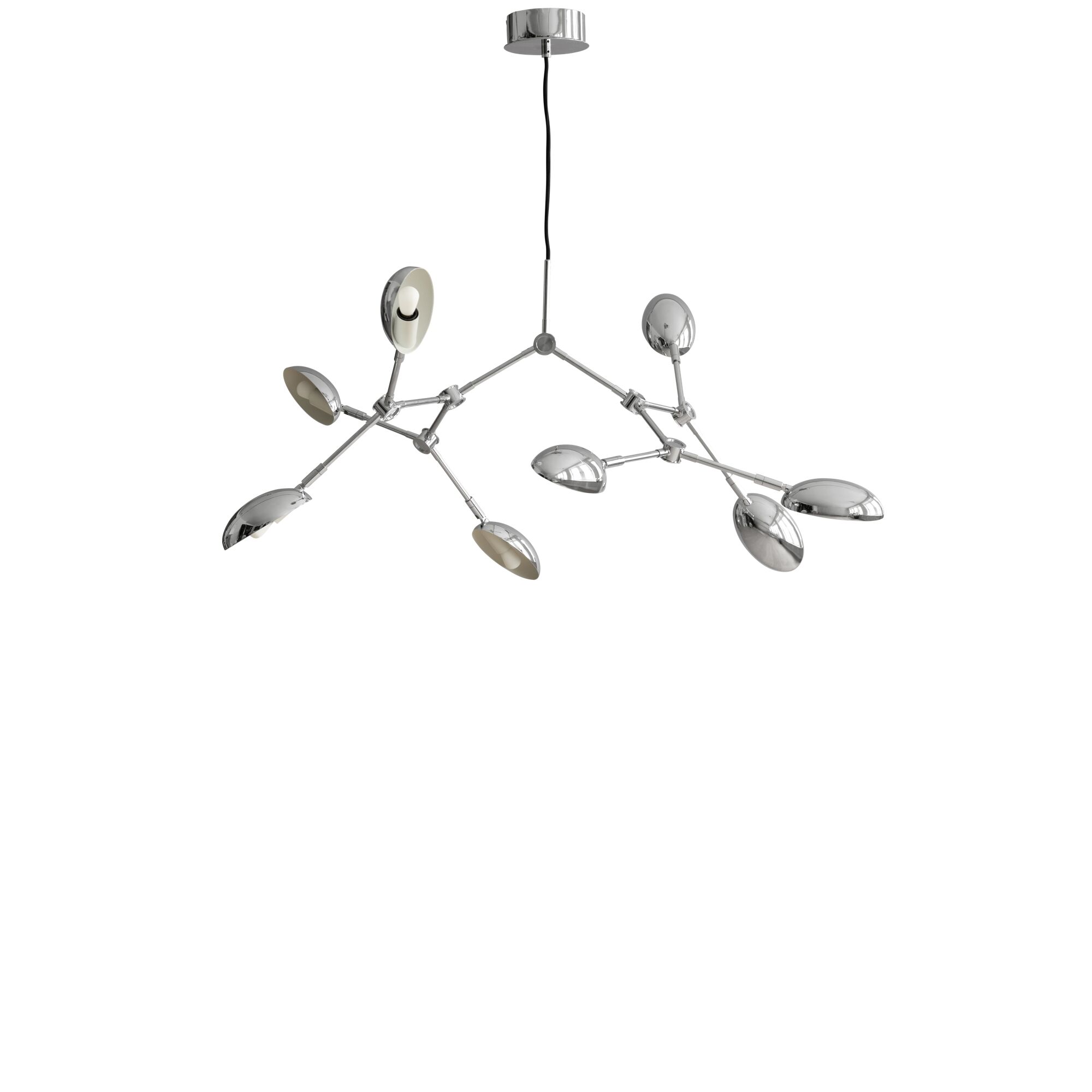 Drop-lysekrone Mini Krom