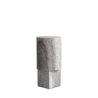 Column Side Table Silver Travertine