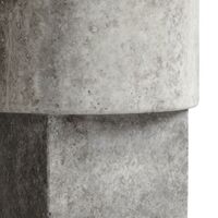 Column Side Table Silver Travertine