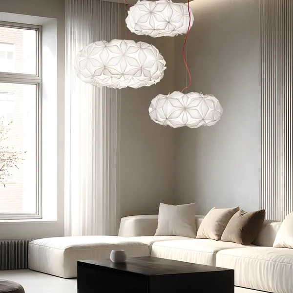 C'Est La Vie Pendant Medium White/ Red