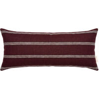 Long Line Pillow 30x70 Maroon/White