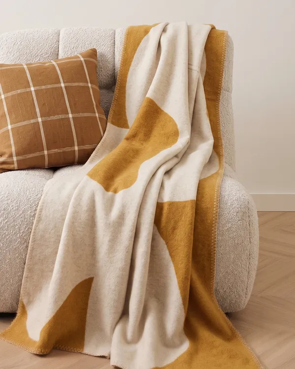 Square Pillow 50x50 Brown/White