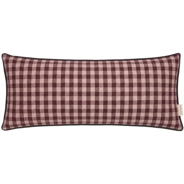 Outline Check kussen 30x70 Burgundy