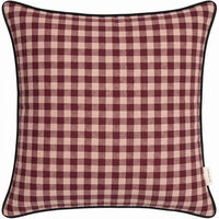 Outline Check Pillow 50x50 Burgundy