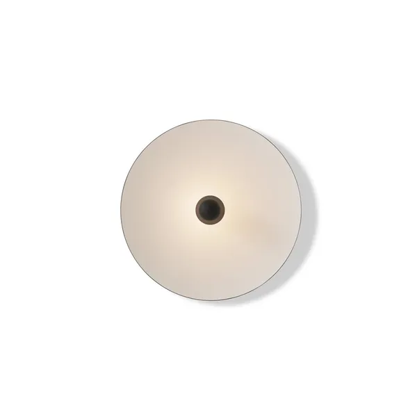 Kantarell Væg/Loftlampe Ø55 Sort/Hvid