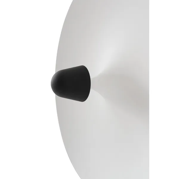 Kantarell Væg/Loftlampe Ø55 Sort/Hvid