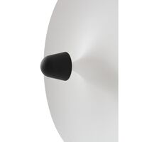 Kantarell Væg/Loftlampe Ø55 Sort/Hvid