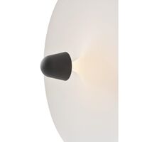 Kantarell Væg/Loftlampe Ø55 Sort/Hvid