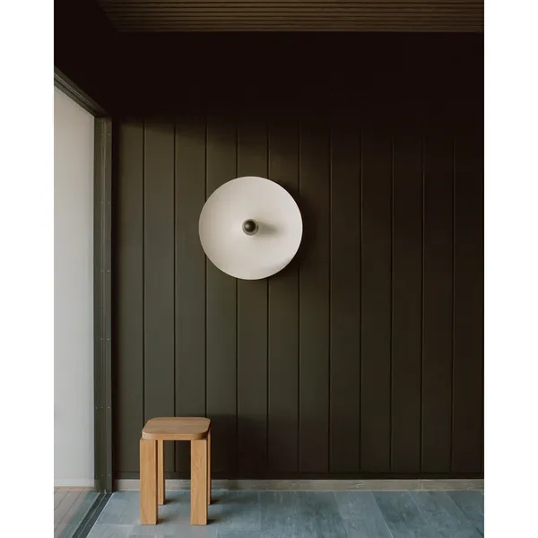 Kantarell Væg/Loftlampe Ø55 Sort/Hvid