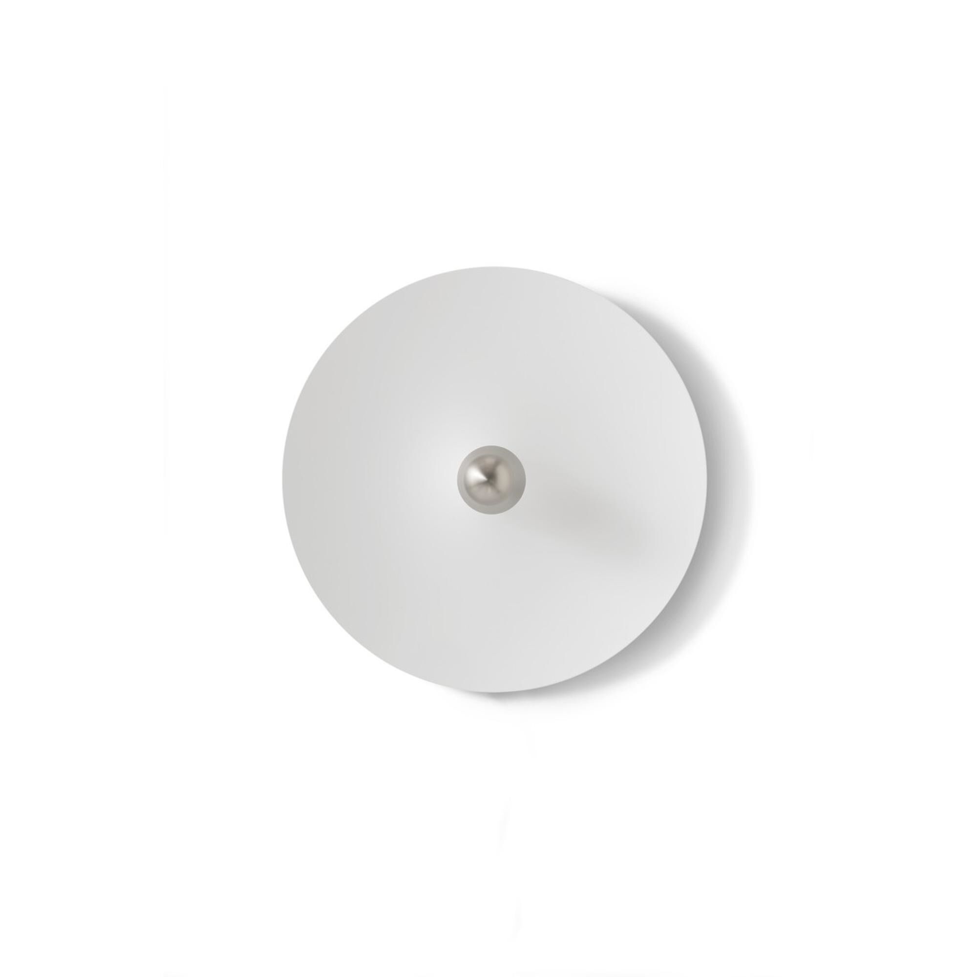 Kantarell V&auml;gg-/ Taklampa &Oslash;55 Nickel/ Vit