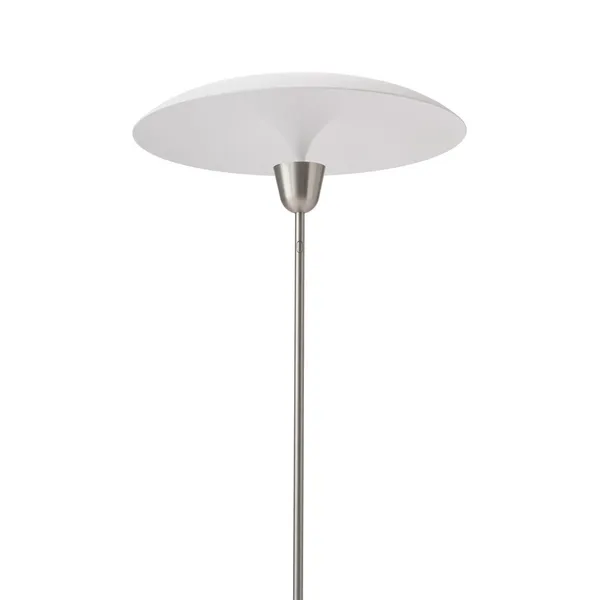 Kantarell Gulvlampe Ø55 Nikkel/Hvid