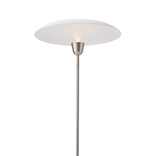 Kantarell Gulvlampe Ø55 Nikkel/Hvid