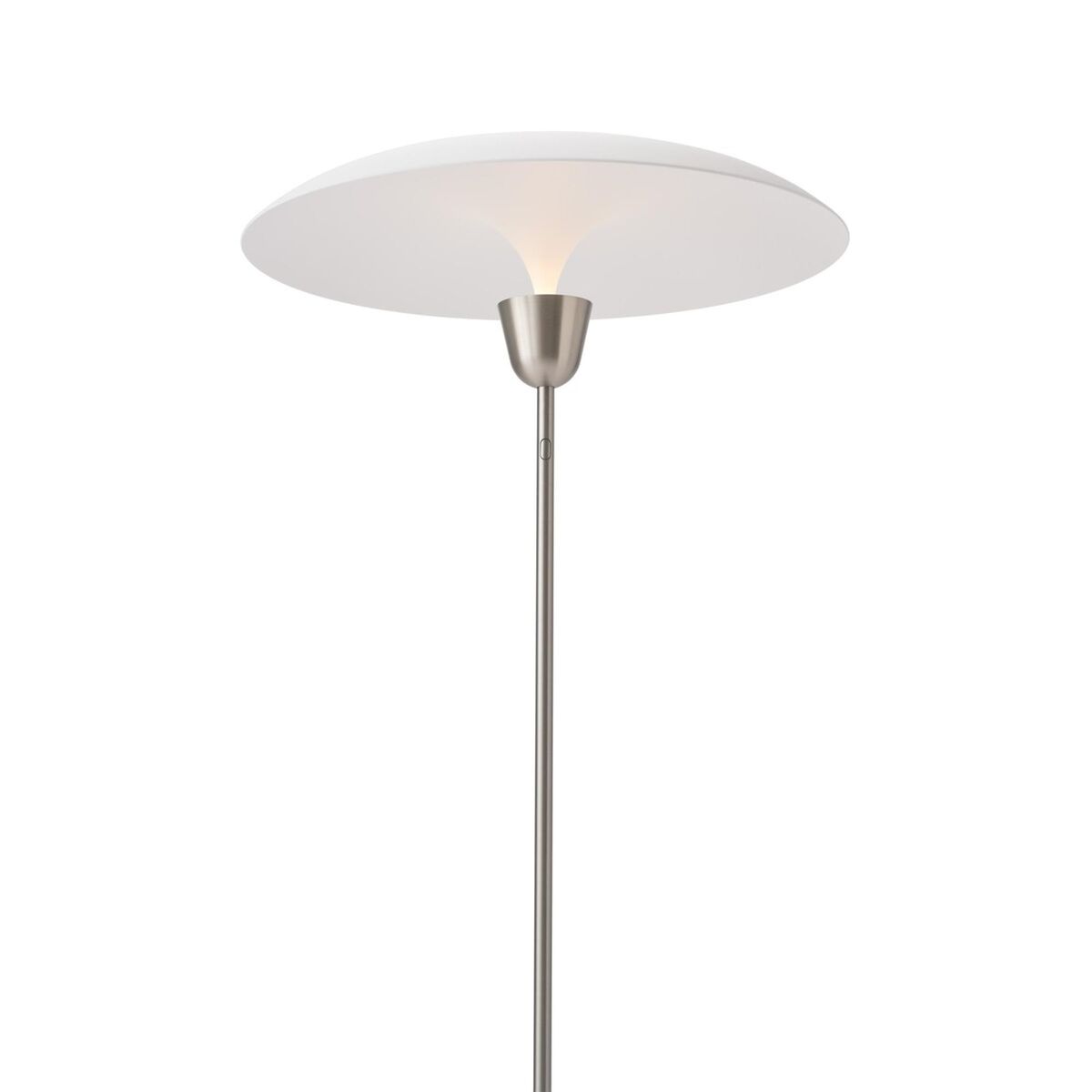 Kantarell Gulvlampe Ø55 Nikkel/Hvid