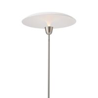 Kantarell Gulvlampe Ø55 Nikkel/Hvid