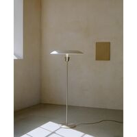 Kantarell Gulvlampe Ø55 Nikkel/Hvid