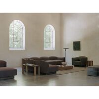 Kantarell Gulvlampe Ø55 Nikkel/Hvid
