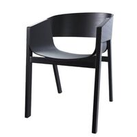 Sedia da Pranzo Merano con Braccioli Nero