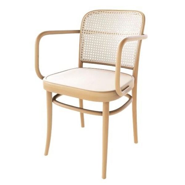 Silla de Comedor No 811 con Reposabrazos Natural