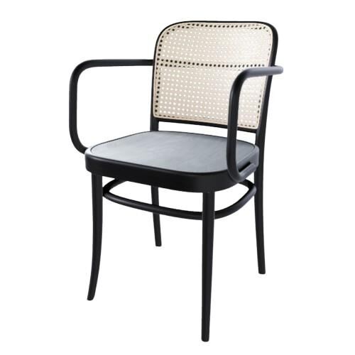 No 811 Spisestol med Armlener Sort
