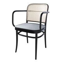 Sedia da Pranzo N. 811 con Braccioli Nero