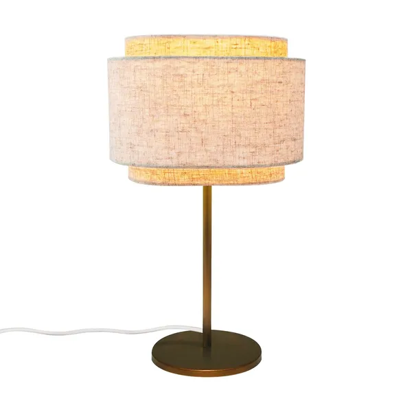 Takai Table Lamp Brass/ Beige