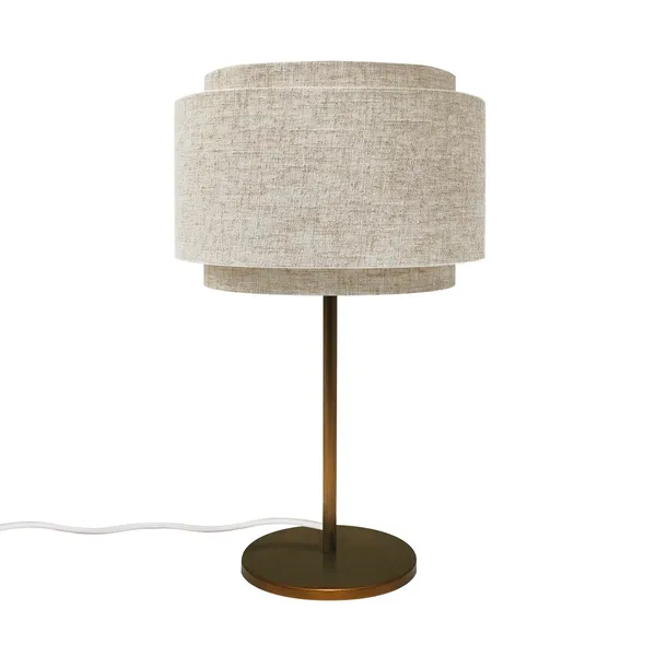 Takai Table Lamp Brass/ Beige