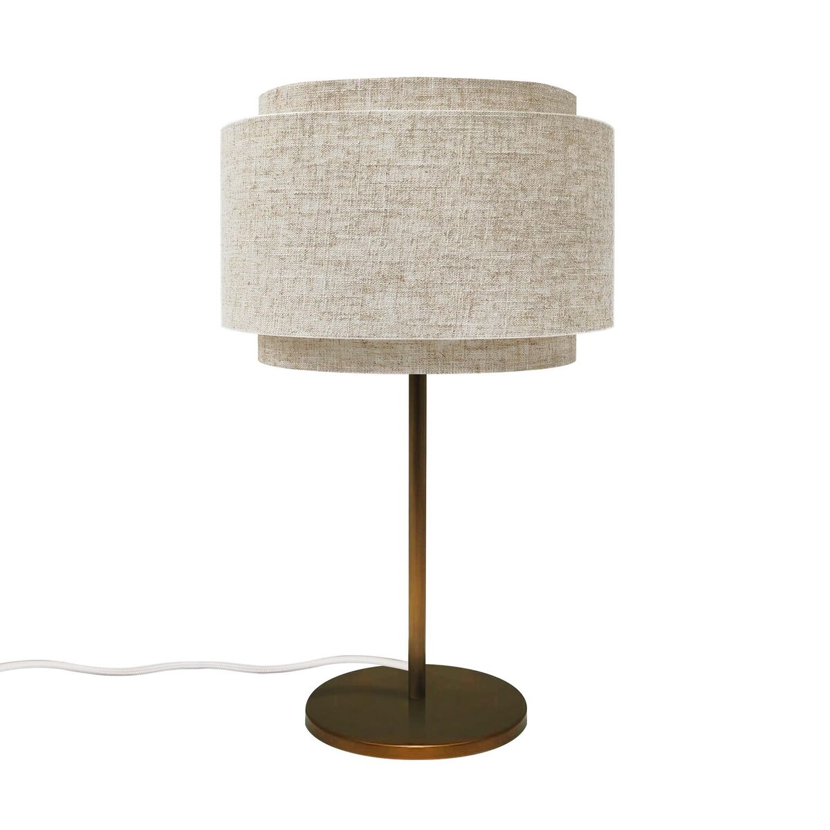 Takai Table Lamp Brass/ Beige