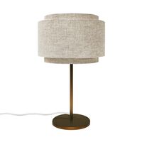 Takai Table Lamp Brass/ Beige