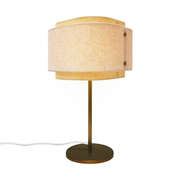 Takai Table Lamp Brass/ Beige