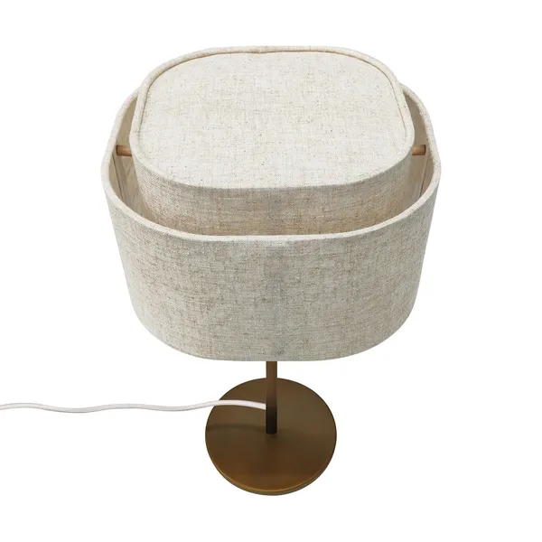Takai Table Lamp Brass/ Beige