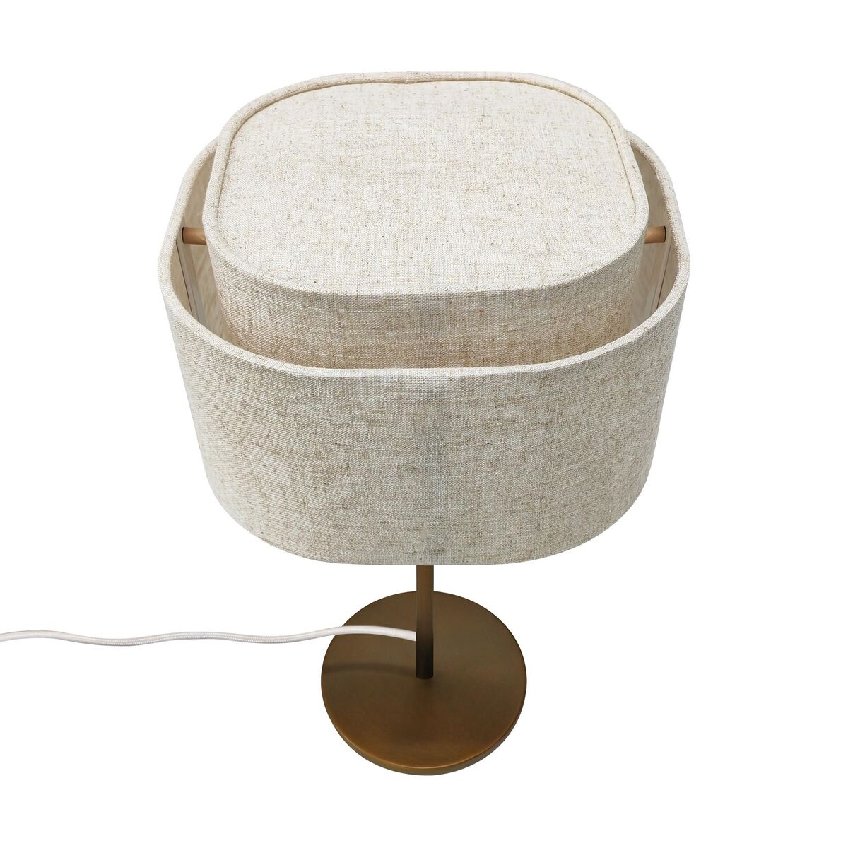 Takai Table Lamp Brass/ Beige