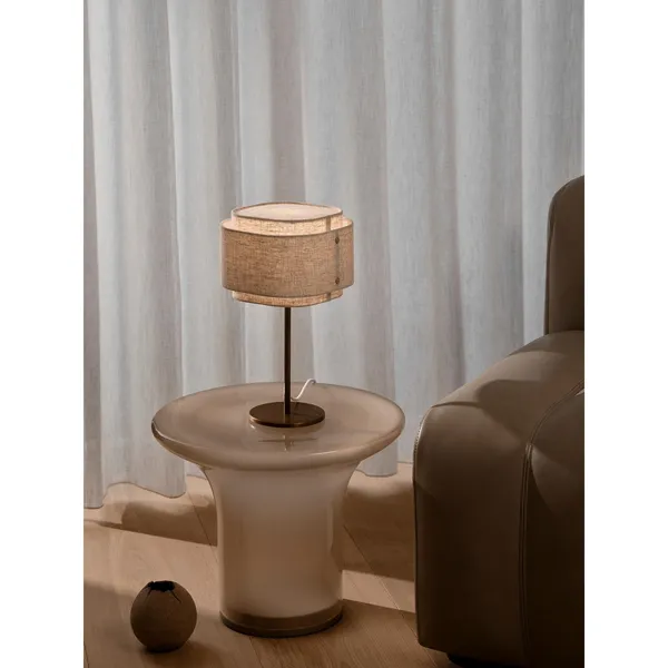 Takai Table Lamp Brass/ Beige