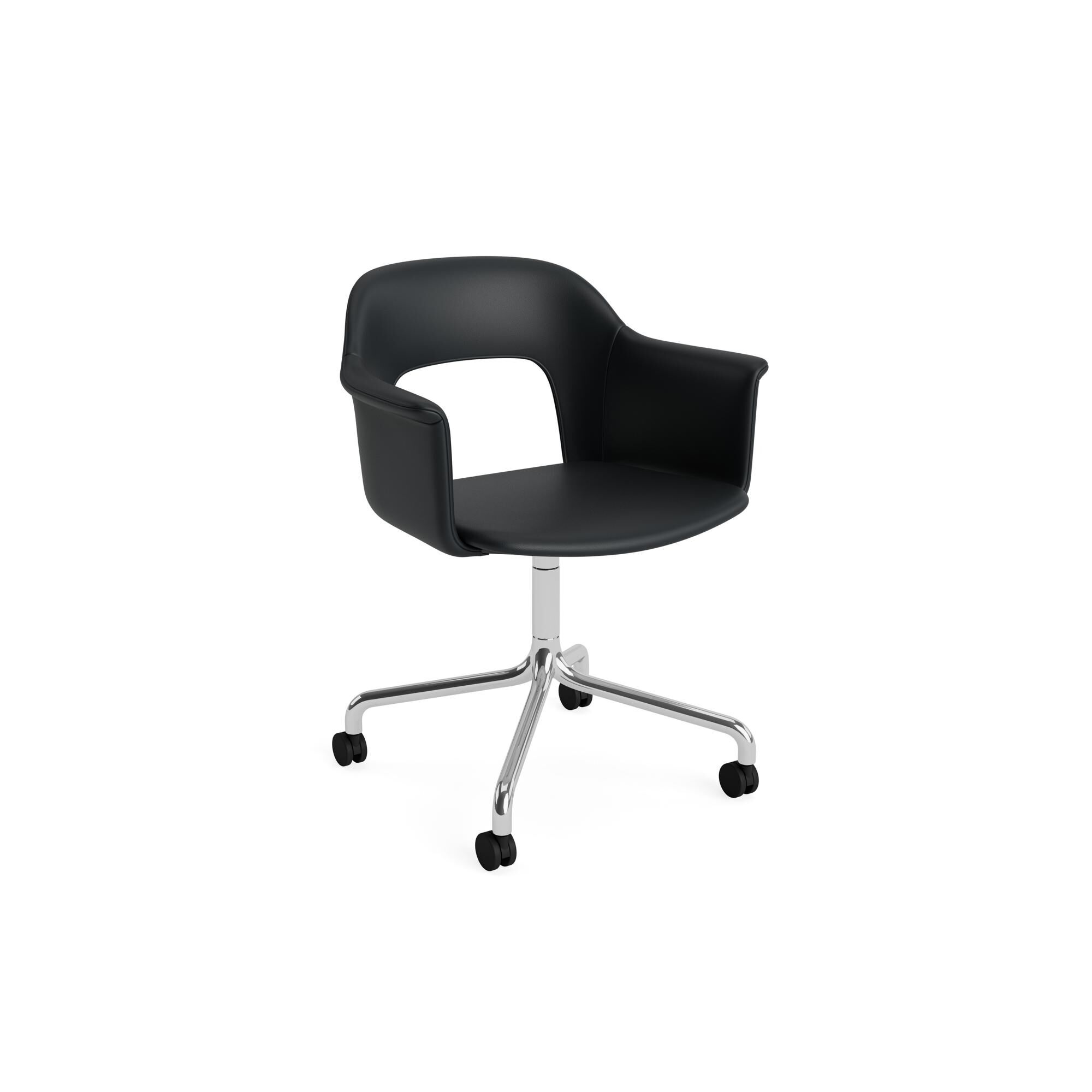 Layout 264 Spisebordsstol Med Armln & Swivel Grano Black/Aluminium