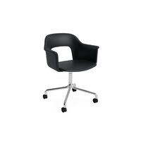 Layout 264 Dining Chair With Armrest & Swivel Grano Black/ Aluminum