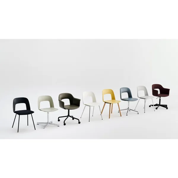 Layout 264 Dining Chair With Armrest & Swivel Vidar 693/ Aluminum