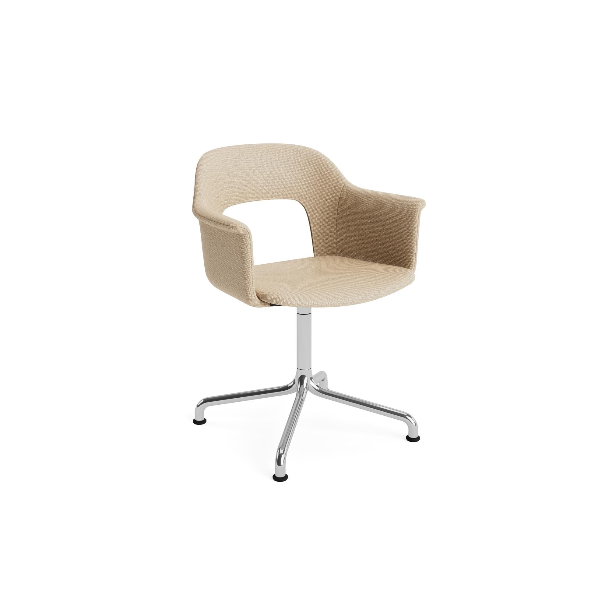 Layout 254 spisestol med armlener og svingbar Hallingdal 220/ Aluminium
