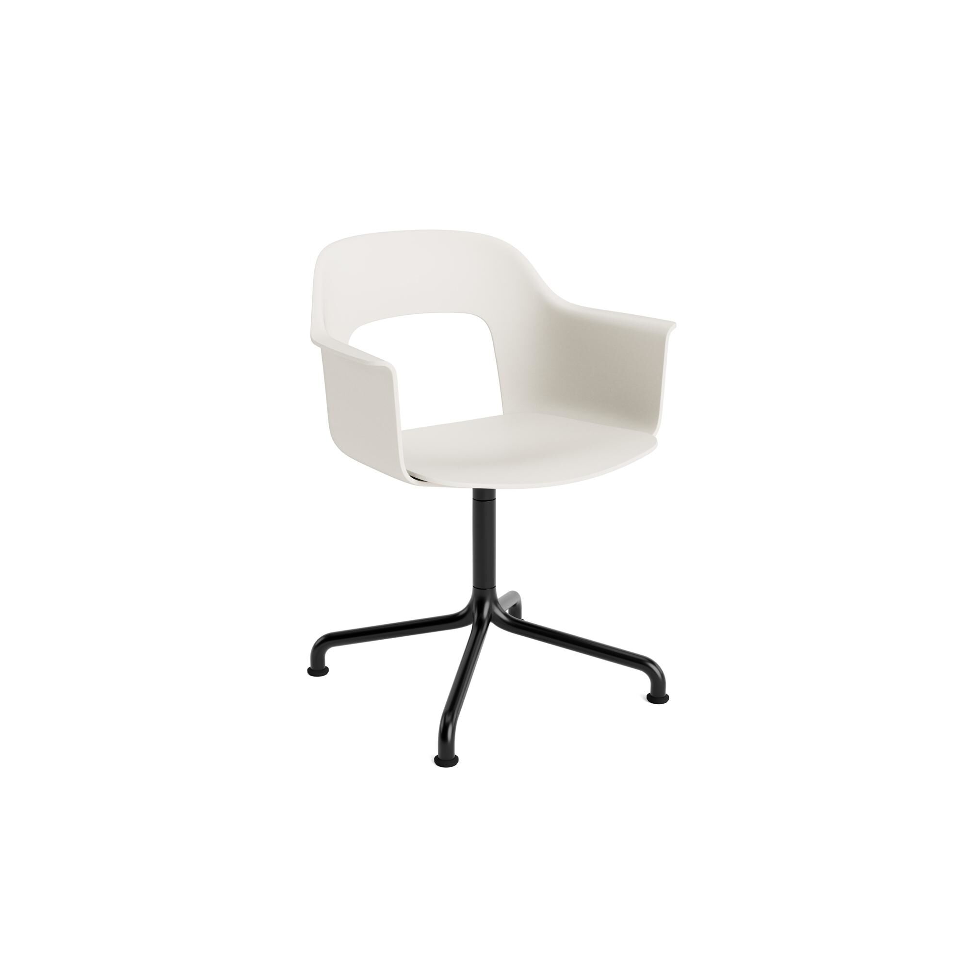 Layout 251 Spisebordsstol Med Armln & Swivel Creme Hvid/Sort