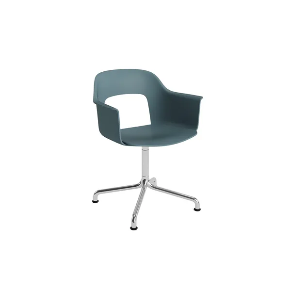 Layout 251 Dining Chair With Armrest & Swivel Ocean/ Aluminum