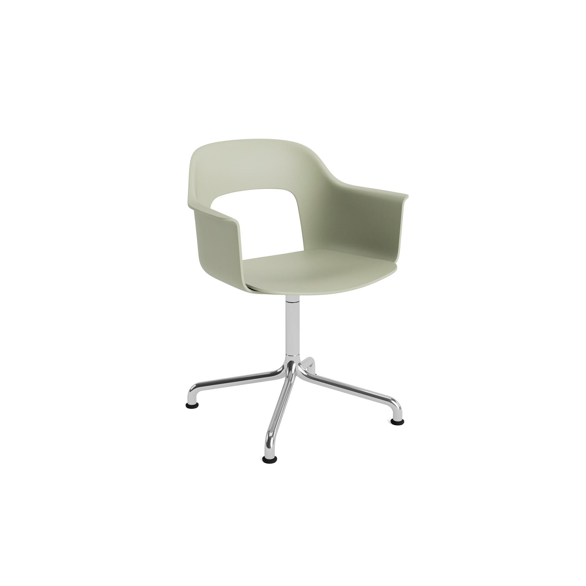 Layout 251 Spisebordsstol Med Armln & Swivel Pastel Grn/Aluminium