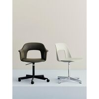 Layout 252 Dining Chair With Armrest & Swivel Oak/ Cream White/ Black