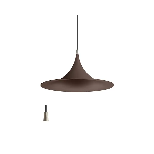 Morgana Pendant Ø47 Nickel/Dark Brown