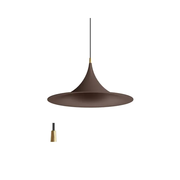 Morgana Pendant Ø47 Dark Brown/ Brushed Gold