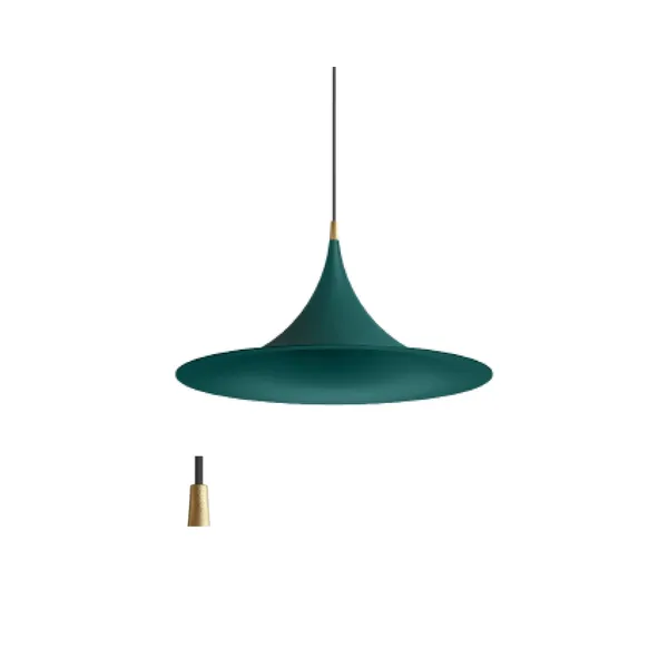Morgana Pendant Ø47 Petrol/ Brushed Gold