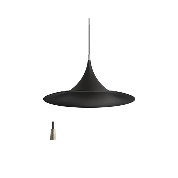 Morgana Pendant Ø47 Nickel/ Black