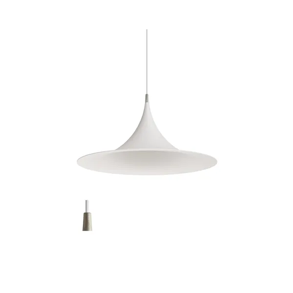 Morgana Pendant Ø47 Nickel/ White