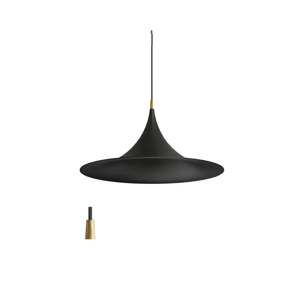 Morgana Pendant Ø47 Black/ Brushed Gold