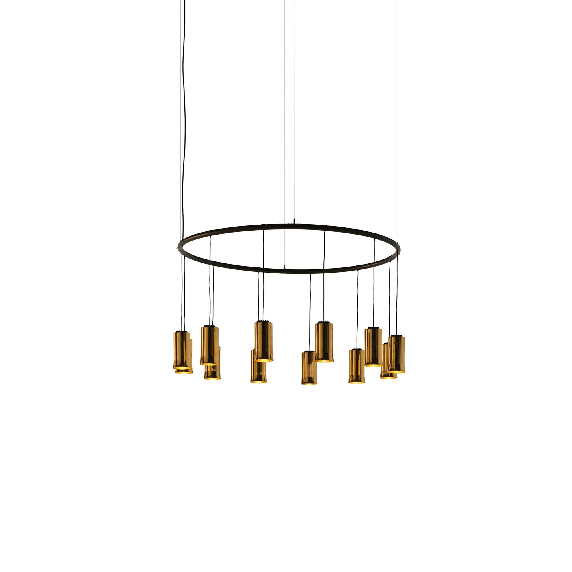 Cirio Circular S- Taklampe i Polert Messing