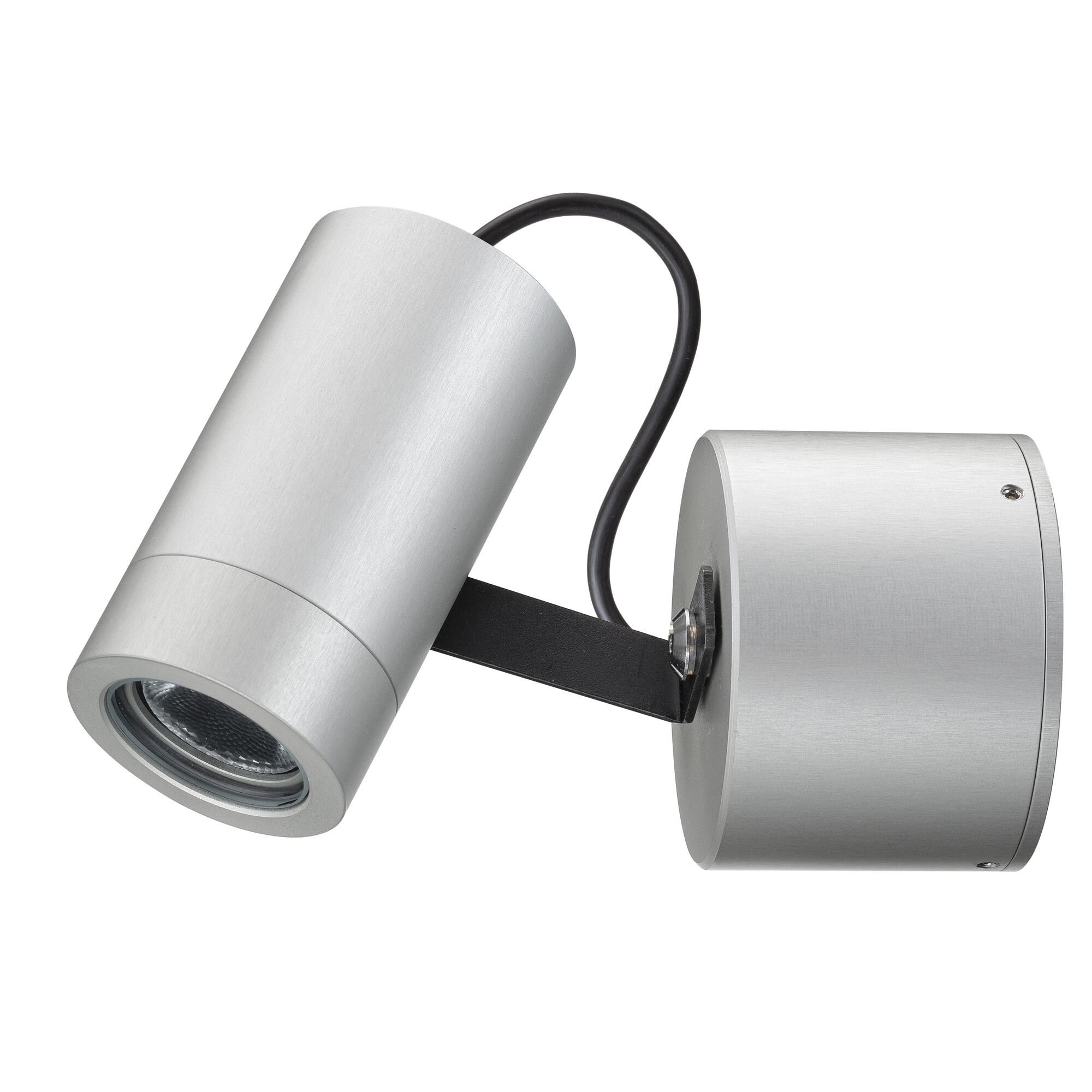 Lux Wall 17 2700K V&auml;gglampa Justerbar Silvergr&aring;