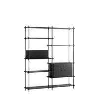 Shelving Bookcase High Black/ Black